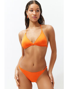 Trendyol Orange Gathered Brazilian Bikini Bottom