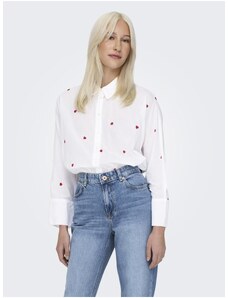 Bílá dámská vzorovaná košile ONLY New Lina - Dámské