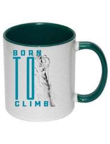 123triko.cz Born To Climb, lezení, climbing, bouldering, hory - Keramický hrnek - 350 ml