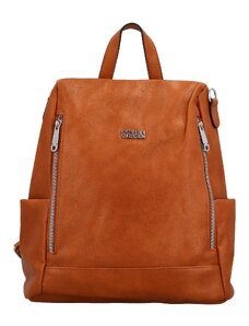 Coveri Stylový dámský koženkový kabelko/batoh Trinida, hnědý