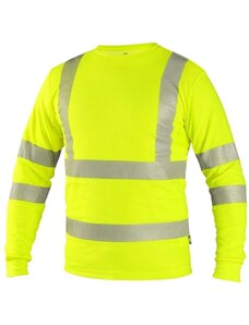 CANIS SAFETY CXS OLDHAM pánské reflexní tričko s dlouhým rukávem žlutá
