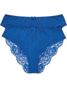 bonprix Brazilské kalhotky (2 ks v balení) Modrá