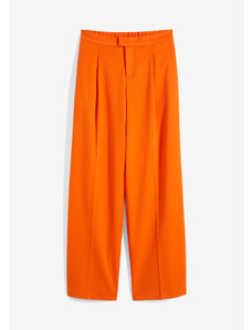 bonprix Široké kalhoty se sklady, z recyklovaného polyesteru Oranžová