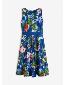 bonprix Šaty s květovým vzorem Modrá