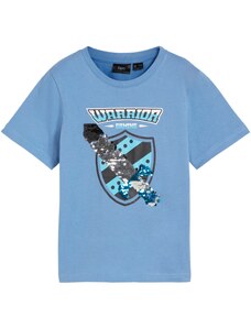 bonprix Chlapecké tričko s oboustrannými pajetkami Modrá