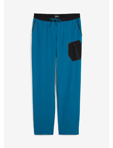 bonprix Funkční kalhoty s kapsami, voděodolné, 4-Way-Stretch Petrolejová
