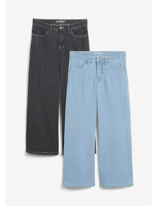 bonprix Capri pohodlné strečové džíny (2 ks v balení) Černá