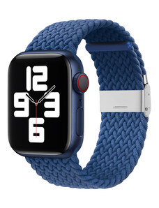 Techsuit Kvalitní Řemínek pro Apple Watch 1/2/3/4/5/6/7/8/9/SE/SE 2 (38/40/41mm) Tmavě modrá