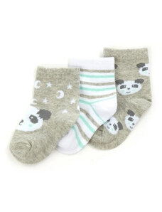 TICK TOCK Kojenecké ponožky Panda 3 kusy