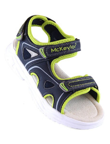 McKinley McKeylor Jr JAN229B sandály na suchý zip tmavě modré a zelené