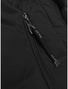 Miss TiTi Volná černá dámská vesta s kapucí (2655)