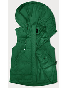 Miss TiTi Volná zelená dámská vesta s kapucí (2655)