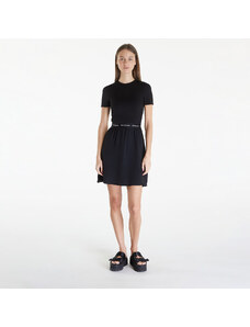 Šaty Calvin Klein Jeans Logo Elastic Short Sleeve Dress Black