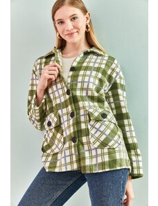 Bianco Lucci Women's Plaid Patterned Shirt