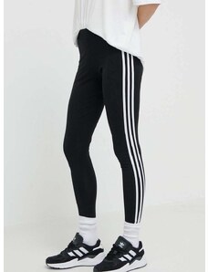 Legíny adidas Originals 3 Stripes Tigh dámské, černá barva, s aplikací, IB7383