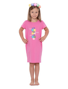 Wadima Dívčí noční košile s krátkým rukávem, 404179 11, růžová