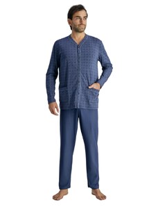 Wadima Pánské pyžamo s dlouhým rukávem, 204135 466, modrá