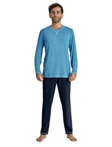 Wadima Pánské pyžamo s dlouhým rukávem, 204193 265, modrá