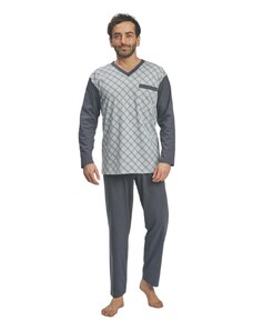 Wadima Pánské pyžamo s dlouhým rukávem, 204ERNESTd 60, šedá