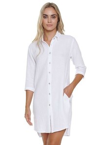 DN Nightwear Mušelínová dámská košilka Milk bílá