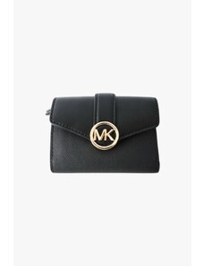 Michael Kors CARMEN medium flap bifold wallet dámská kožená peněženka černá