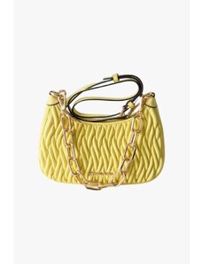 Michael Kors CORA medium leather crossbody sunshine yellow dámská kabelka