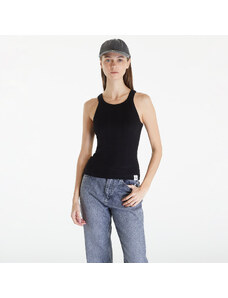 Dámské tílko Calvin Klein Jeans Variegated Rib Woven Tank Top Black