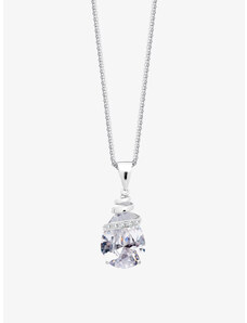 Stříbrný přívěsek s řetízkem Elegant s českým křišťálem Preciosa, krystal