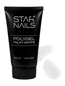 Polygel, Milky White (Super White) 30ml UV/LED, super bílý