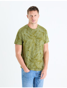 Celio Vzorované tričko Gefeuille Khaki S