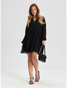 Sinsay - Mini šaty s ozdobným vázáním - černá