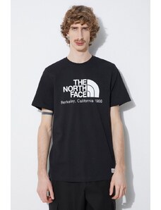 Bavlněné tričko The North Face M Berkeley California S/S Tee černá barva, s potiskem, NF0A87U5JK31
