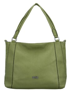 Coveri Módní dámská koženková kabelka Iliana, světle zelená