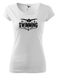 Fenomeno Dámské tričko Swimming - bílé