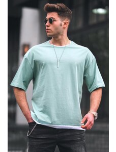 Madmext Oversize Green Men's T-Shirt 4978