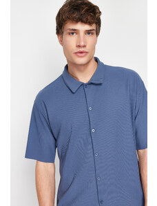 Trendyol Indigo Regular Fit Cozy Comfort Knitted Shirt