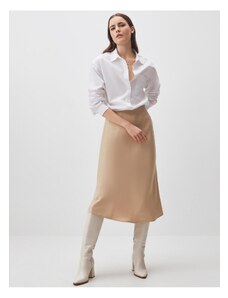 Jimmy Key Stone Normal Waist Satin Midi Skirt