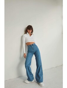 VATKALI Long Loose Leg Jeans Blue