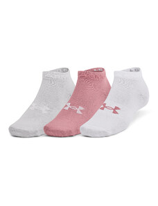 Pánské ponožky Under Armour Essential Low Cut 3-Pack Pink Elixir
