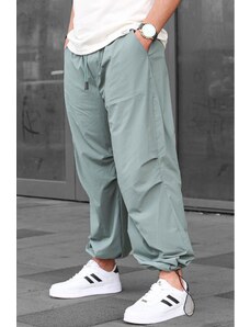Madmext Mint Green Regular Fit Men's Parachute Trousers 6504