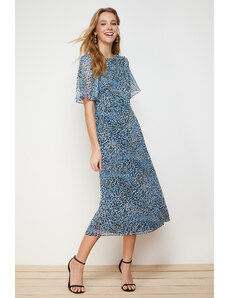 Trendyol Multi Color Patterned A-Line/A-Line Form Midi Lined Woven Dress