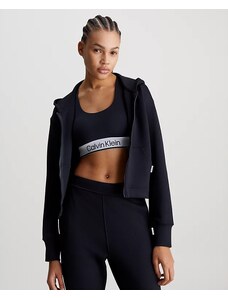 Calvin Klein PW - Full Zip Hoodie (Cropped) BLACK