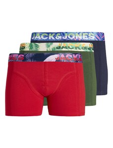 JACK & JONES Boxerky 'PAW' marine modrá / olivová / pink / červená