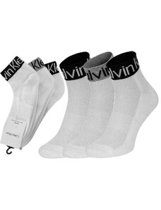 Sada tří párů bílých pánských ponožek Calvin Klein Underwear - Pánské