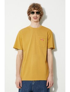 Bavlněné tričko Market Hardware Pocket T-Shirt žlutá barva, 399001802