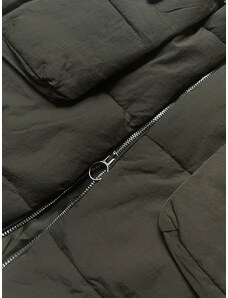 FLY LUXURY Dámská oversize zimní bunda v khaki barvě (736ART)