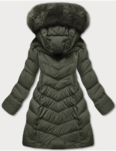 YES!PINK Zimní bunda v khaki barvě s kapucí (TY045-29)