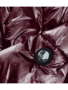 AMNS Lesklá dámská zimní bunda v lilkové barvě (M1590-20AMS)