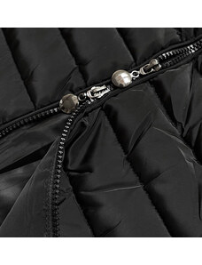 MINORITY Černá prošívaná bunda s kapucí (L22-9865-1)