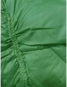 XINYILUN Zelená dámská bunda pro přechodné období s károvanou podšívkou (842)